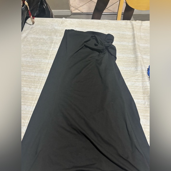 SHEIN Dresses & Skirts - SHEIN Black Maxi Skirt with Knot Detail